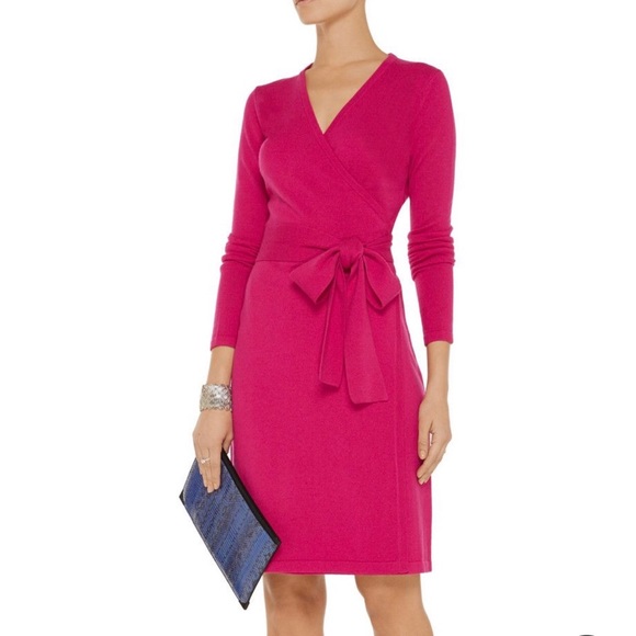 dvf linda cashmere wrap dress
